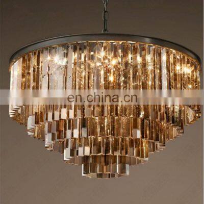 Hanging Living Room Lights Gold LED Grand Pendant Lamp Modern Large Luxury Crystal Chandelier Lamp photo-5