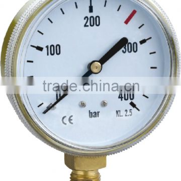 YJE-R- PRESSURE GAUGE ,AIR GAUGE plastic case ,brass bottom connection