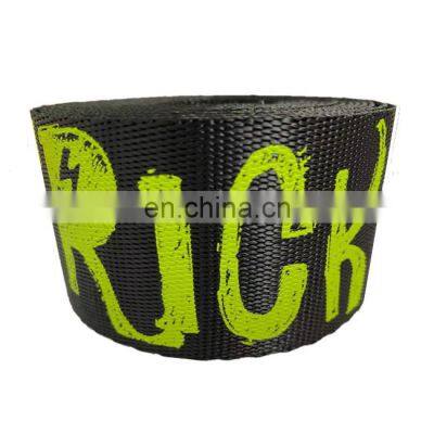 Factory Sale New Style Logo Customized Colorful Pattern Polyester Yarn Webbing Silk Screen Print Thermal Transfer Printing