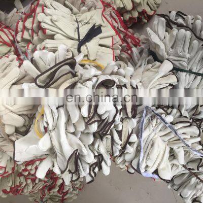 Cheap Pigskin Safety Glove Wing Thumb Grain Pig Leather Driving Work Gloves photo-4