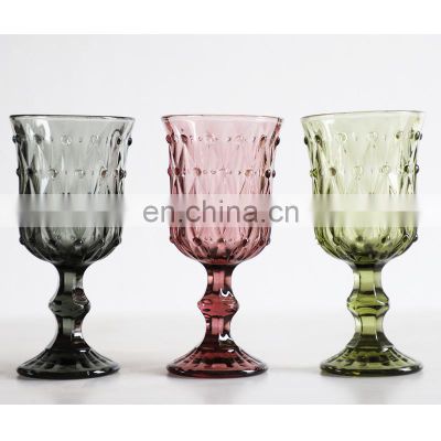 New 10 Oz Vintage Green Wine Glasses Goblet Wine Glass Copas De Vino Goblet Copas De Cristal For Wedding Decorations