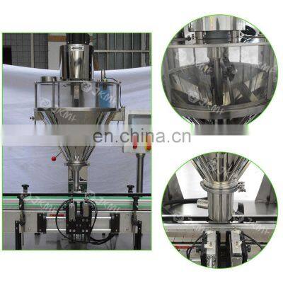 Easy to Operate Whey Milk Protein Powder Cans Auger Dosing Filling Capping Machine