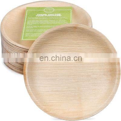 Romantic Disposable Biodegradable Areca Palm Leaf Wooden Bamboo Plate for Party photo-4
