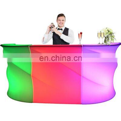 events party nightclub entertainment rental commercial illuminated Light up furniture led carved bar counter