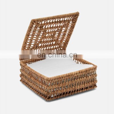 Natural Rattan Luncheon Napkin HolderBest Price Tableware wicker napkin basket wovenmade in Vietnam