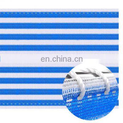 Color Stripe HDPE Garden Sun Shade Plastic Mesh Balcony Net HDPE +UV Stabilized Customized 20%-95% balcony privacy screen