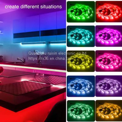 Smart LED Strip Lights 5050 RGB Led Strip With Remote Dimmable Wifi Light Strip Tuya 5M 10M RGBW RGB+CW