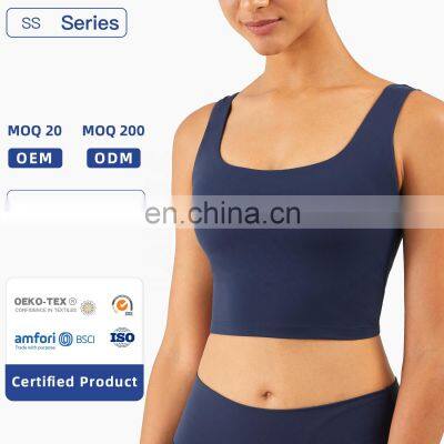 Guaranteed Quality Private Label Square Neck Sports Gym Bra High Impact Sports Vest Fitness