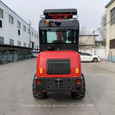 HZM 810T 1ton Mini Hydrostatic Telescopic Articulated Loader Diesel Wheel Loader for Sale photo-4
