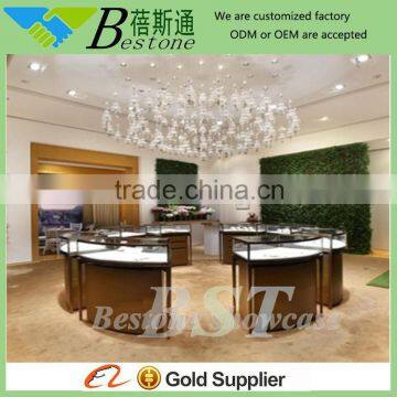 luxury round used mall jewelry kiosk for sale