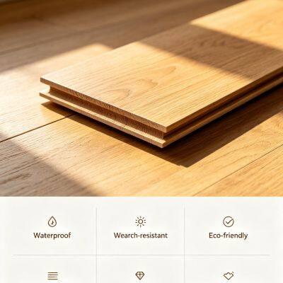 Luxury Wood Grain Flooring, Modern Minimalist Style Laminate Flooring