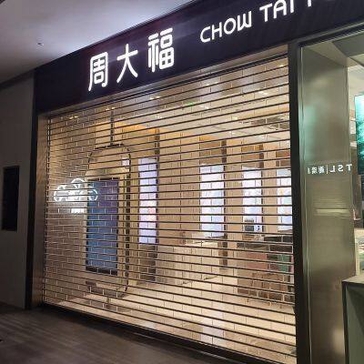 Commercial Transparent Crystal Rolling Door | Full-View Design | Elevate Your Store Image