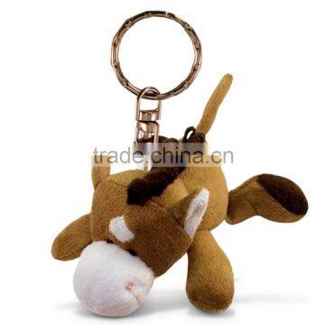 custom plush horse keychain , soft keychain plush horse