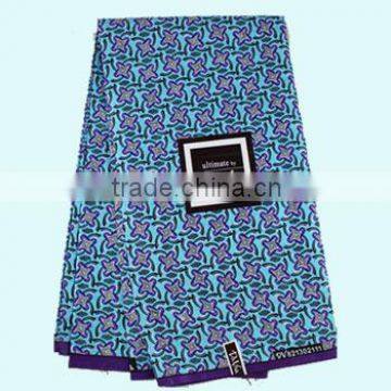 African Wear Design Cotton Real Wax Fabric for African Women Clothing W68