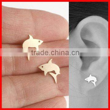 2015 high quality 925 sterling silver dolphin sutd beautiful earring designs for women