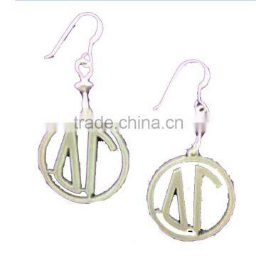 Gamma monogram initial earrings, Delta Gamma gift, Delta Gamma jewelry