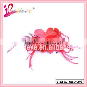 Global hot selling luxury hair accessories environmental feather hair clip for women (XH11-4804)