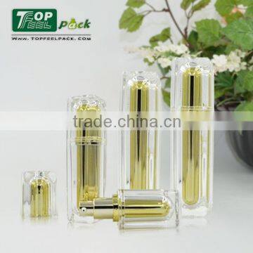 Gold Lotion Bottle Acrylic double Wall Lotion Bottle for Sale 30ml