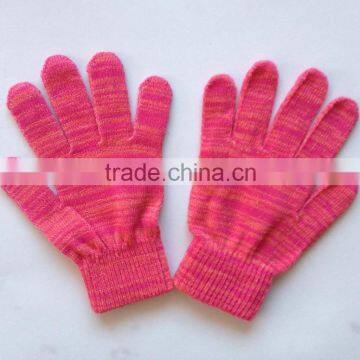 Ladies Space Dye Multicolor Knitted Personalized Winter Gloves photo-3