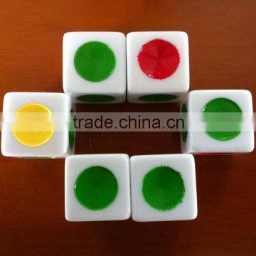 16MM Square Corner Big Circle Point Dice/Red Yellow Green Dice/personalized Dice photo-2