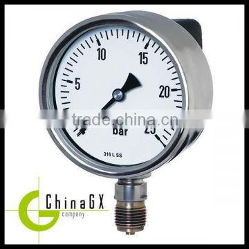 Stainless oil filled pressure gauge manometer bar