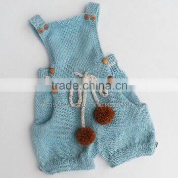 Newborn Pom Pom Romper Cashmere Overall