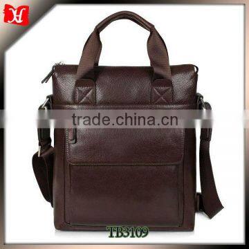 latest leisure brown long strap pu leather messenger bag