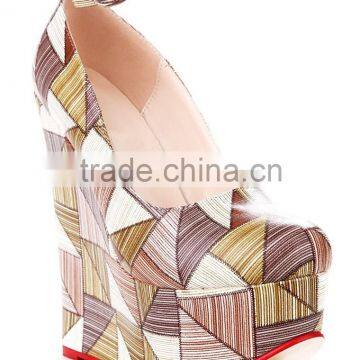 2015 Women Shoes Large Size Wedge High Heel Platform Shoes Women Sweet Style Shoes Unique Style Shoes