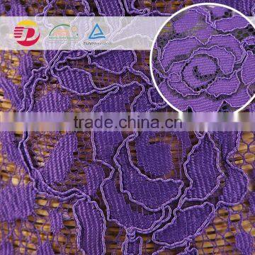 wholesale cheap high quality purple 100% cotton swiss voile lace fabric for luxury lace