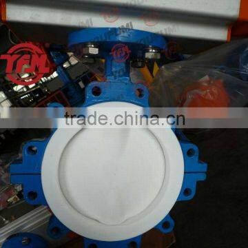 PTFE Lined Butterfly Valve lug type Pneumatic operator