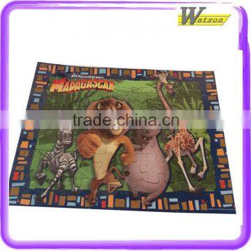 Fashionable Cartoon Africa Lion and Boy ElephantGiraffe Girl Hippo Lion Panda Running 48 PCS Jigsaw Puzzle photo-6