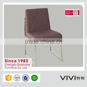 High Quality Fabric to Upholster Dining Room Chair With Stainless Steal Frame