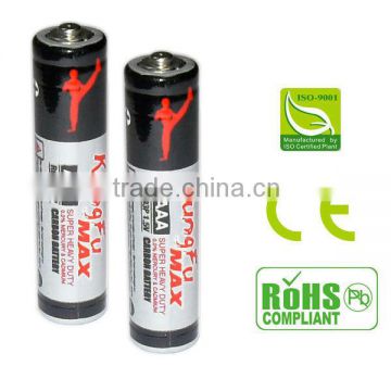 AAA zinc carbon battery R03 1.5v dry cell battery