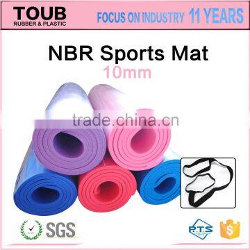 FACTORY OEM 10MM Anti-slip Eco Friendly Exercise Mats NBR Soft Washable Yoga Mat