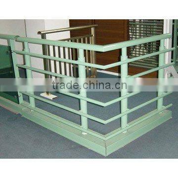 light green painting aluminum handrails profile for balcony guardrail ramrest