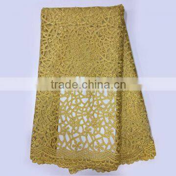 Unique Popular new designs embroidered net lace fabric