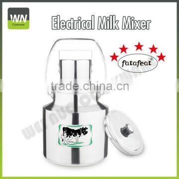 Stainless steel milk pot w/ electrical mixer