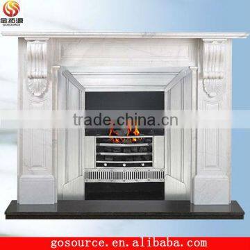 white marble fireplace mantel