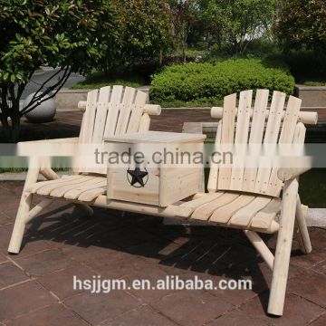 outdoor wooden adirondack chair with cooler