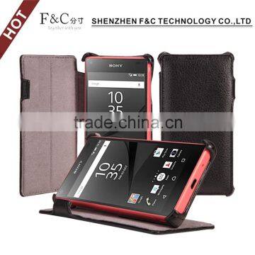 Cheap Leather Phone Cases Flip Cover For Sony Z5 With Cheap Price And High Quality