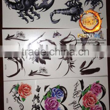 hot new water based flower animal temporary tattoo sticker