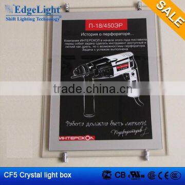 Edgelight CF5 led crystal light box magnetic type doubled sided to display