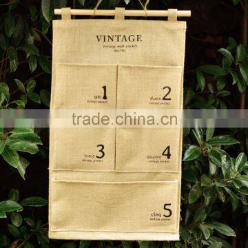 home jute storage hanging bag