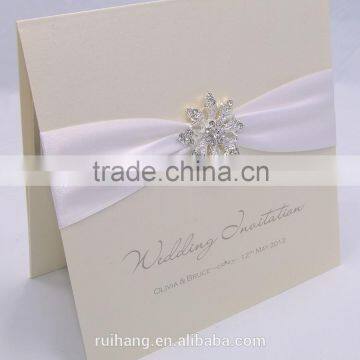 Satin & Crystal Pocket folders wedding invitation