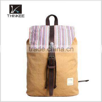 Khaki Canvs School Backpack Sports Bag for Girls photo-4