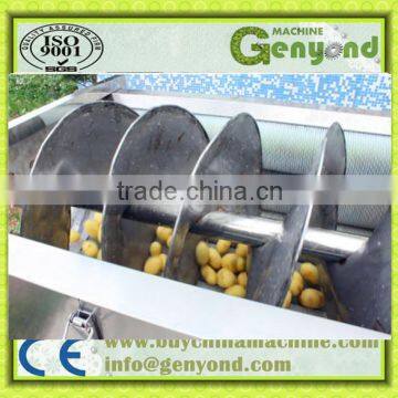 potato washing and cutting machine