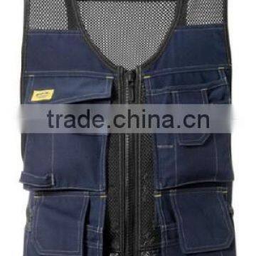2015 Pretty Insulated Vest Workwear Quality Custom-made Cheap Hardwearing Working Vest Uniform With Four Pockets