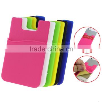 Factory direct 3M silicone smart pocket cell phone card holder