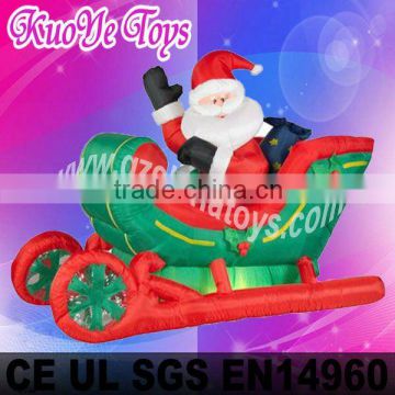 christmas santa in sleigh