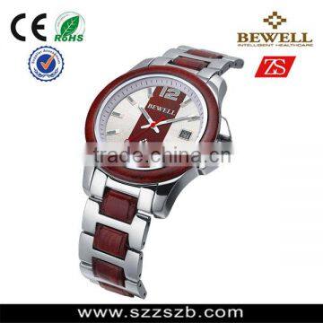 Stainless steel and wood automatic mechanical watches for man